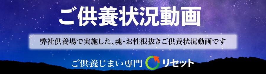 弊社供養場で実施した、魂・お性根抜きご供養の状況動画です